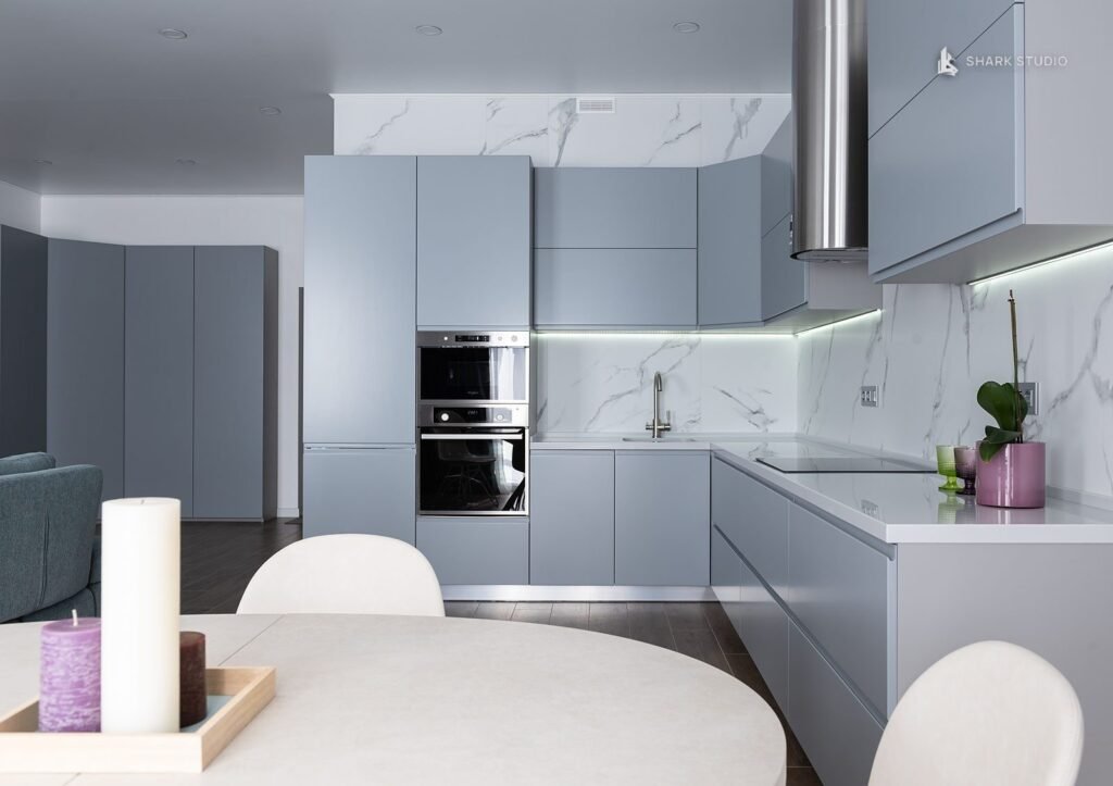 Modular kitchen designed and built by Shark Studio