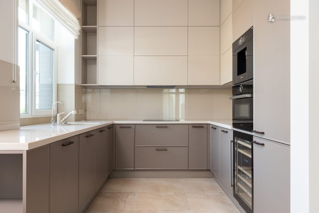 Modular kitchen designed and built by Shark Studio