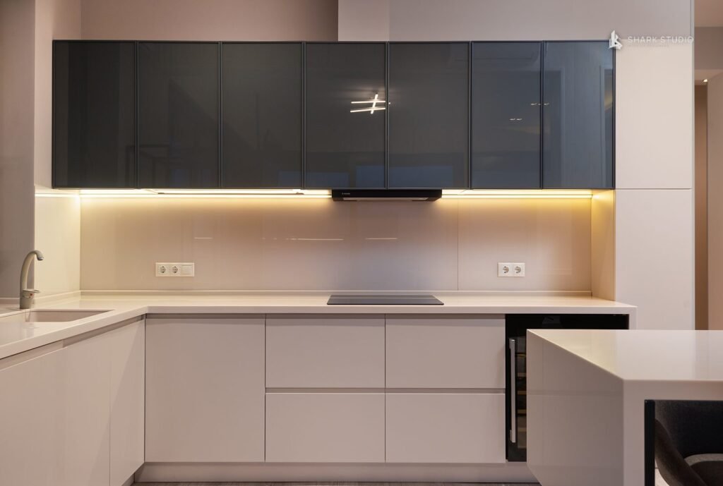 Modular kitchen designed and built by Shark Studio